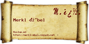 Merkl Ábel névjegykártya
