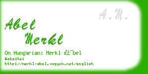 abel merkl business card